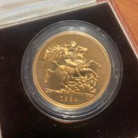5 Pound Oro 1984 Proof Royal Mint – FDC con scatol