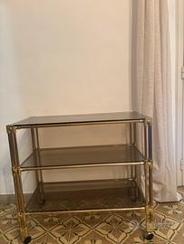 Mobile Vintage in vetro e ferro colo oro