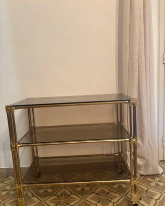 Mobile Vintage in vetro e ferro colo oro