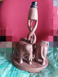 Struttura in legno per lampada