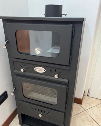 Stufa a Legna e Carbone con Forno con termometro