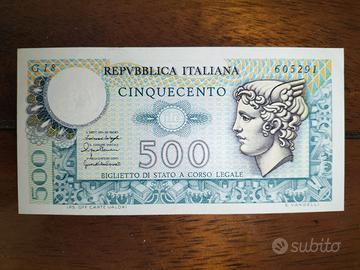 Banconota 500 Lire Testa di Mercurio 1976