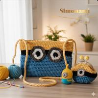MINIONS! Set Borsa Porta Monete portachiavi 