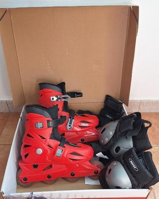 Pattini in linea roces 36-40 più protezioni