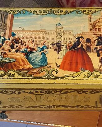 Scatola di latta vintage Colussi Venezia
