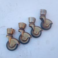 4 RUOTE IN FERRO PER CARRELLO 