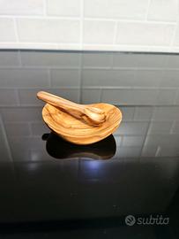 Legno di ulivo Mini ciotoline portasalse giardino