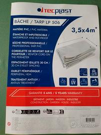 TELO IN PVC IDROREPELLENTE CON ANELLI 3.5X4 METRI