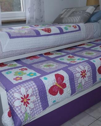 Letto a cassettone con letto estraibile e cassetti