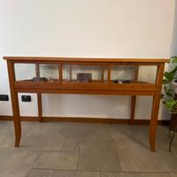 Console vetrinetta in ciliegio
