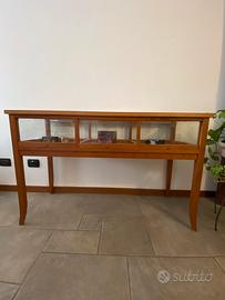 Console vetrinetta in ciliegio