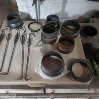 Tubi, curve,rosette, ferretti, diffusore di calore