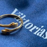 Anello argento stertling (925)  placcato oro