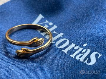 Anello argento stertling (925)  placcato oro