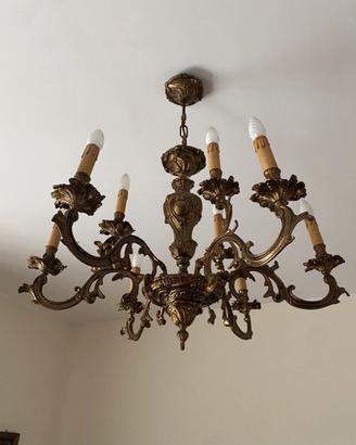 2 - Lampadari in ottone dorato