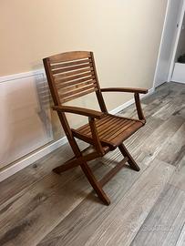 Sedie da esterno in legno