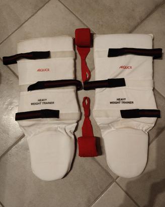 Protezioni per arti marziali parastinchi+fasce