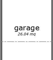 Garage doppio in lunghezza in piccolo fabbricato