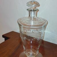 BOTTIGLIA in VETRO FINE decorato Liquore Vino