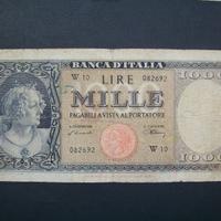 1000 lire TESTINA SOSTITUTIVA BANCONOTA RARA W10