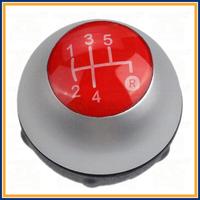 CUFFIA E POMELLO LEVA CAMBIO SATINATO ROSSO PER FI