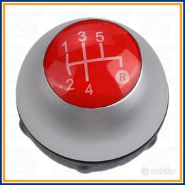 CUFFIA E POMELLO LEVA CAMBIO SATINATO ROSSO PER FI