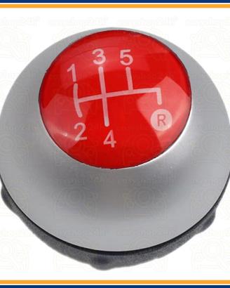 CUFFIA E POMELLO LEVA CAMBIO SATINATO ROSSO PER FI