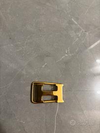 Fibbia Hermes in metallo oro per cintura
