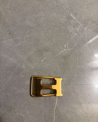 Fibbia Hermes in metallo oro per cintura