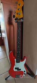squier precision fiesta red