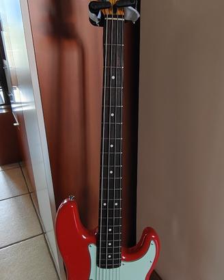 squier precision fiesta red