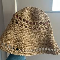 Cappello paglia stile crochet