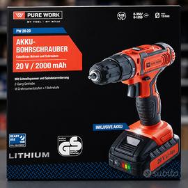 Avvitatore/trapano a batteria Pure Work 20V