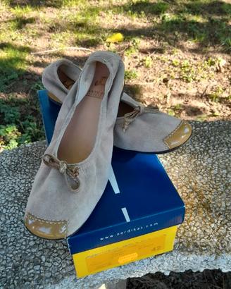 Scarpa bassa camoscio beige