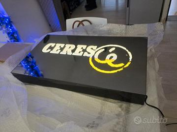 insegna luminosa pubblicitaria Ceres c'è vintage 