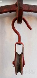 Carrucola/puleggia con gancio Vintage anni '40