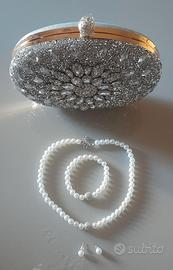 Pochette in stile Bohémien e Parure con perle