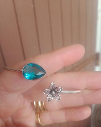 Bracciale in argento 925 con vera acquamarina