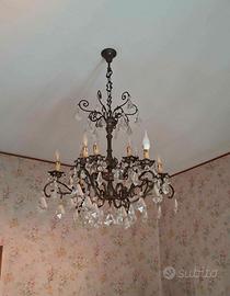 Coppia lampadari gemelli classici a gocce