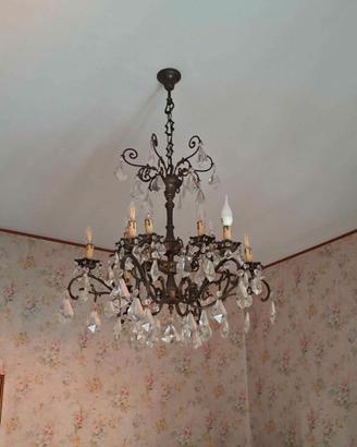 Coppia lampadari gemelli classici a gocce