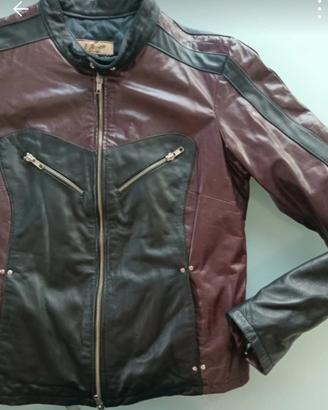 giacca biker vera pelle vivian made in Italy 
