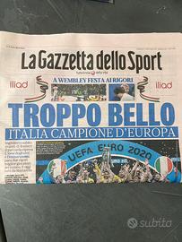 Gazzetta dello Sport vittoria Europei 2021