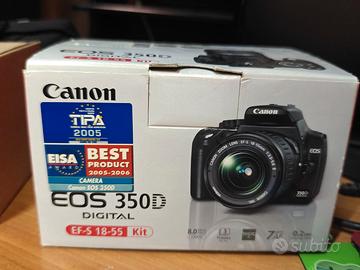 Canon 350D con obiettivo EFS 18-55mm autofocus