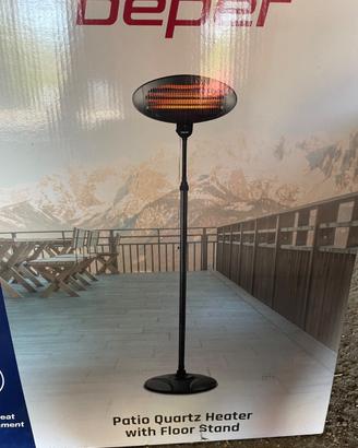 Stufa a quarzo da esterno con piantana Beper 2000W