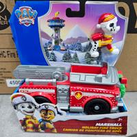 Paw patrol Marshall con camion pompieri natalizio 