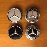 4 tappi coprimozzo Mercedes 75mm - diversi colori