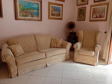 divano letto 3 posti più poltrona 