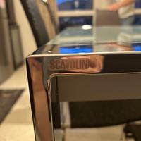 Tavolo cucina vetro temperato/acciaio