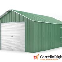 Baracca cantiere box 438x724 con saracinesca verde