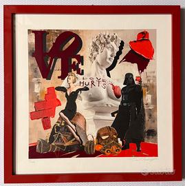 Quadro Serigrafia di La Rouge love hurts 50x50cm